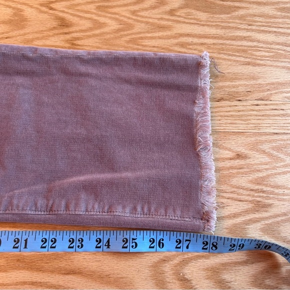 American Eagle Corduroy Hi Rise Crop Flare Purple Mauve 4 Long - Picture 10 of 10